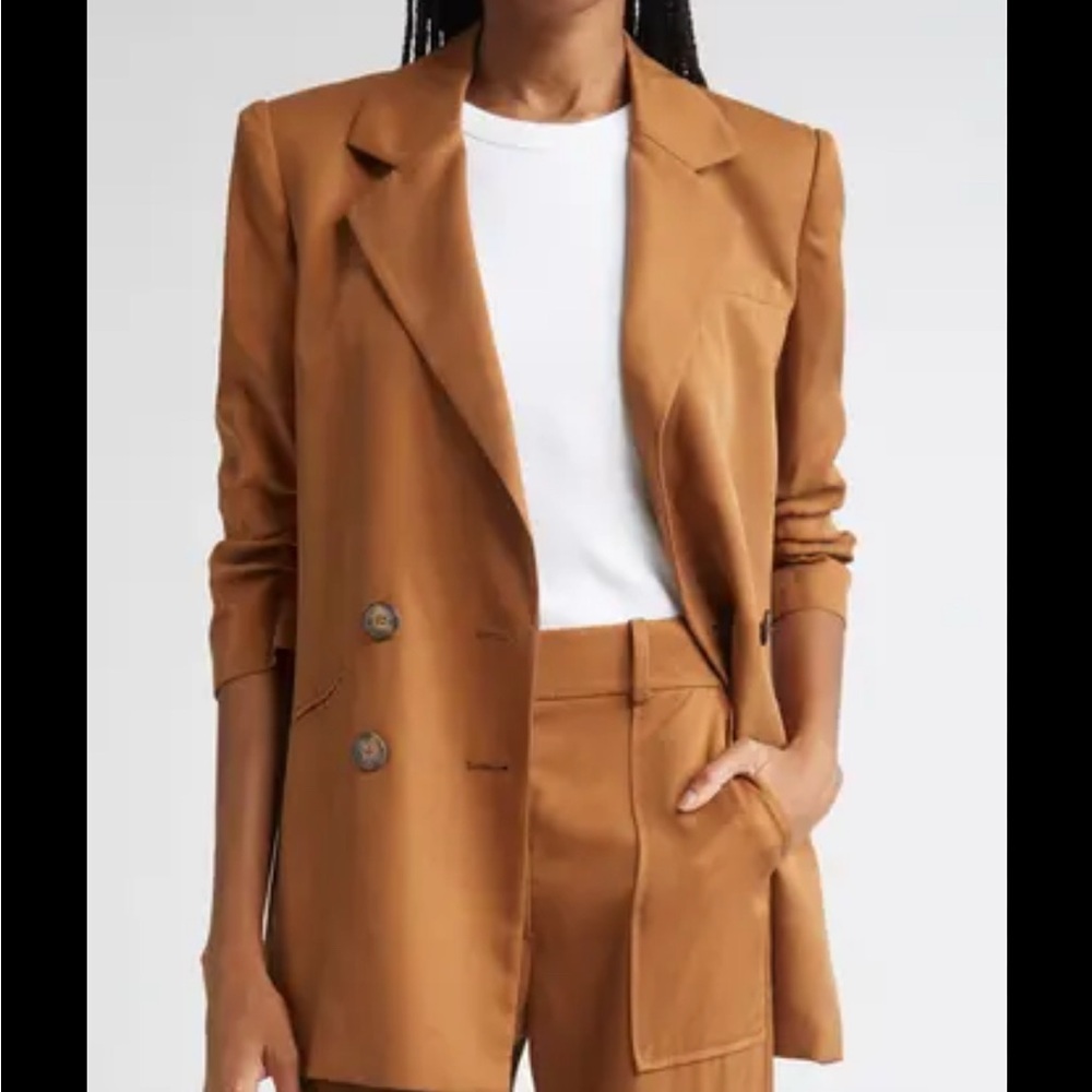 Veronica Beard Rust Double-Breasted Blazer - Picture 6 of 6